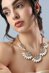 Gold Plated Designer Stone Party Necklace