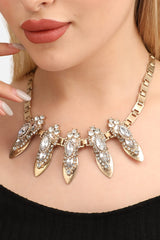 Gold Plated Designer Stone Party Necklace