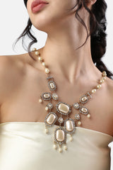 Gold Plated Designer Stone Party Necklace