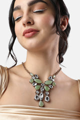 Gold Plated Designer Stone Party Necklace