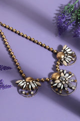 Gold Plated Designer Stone Party Necklace