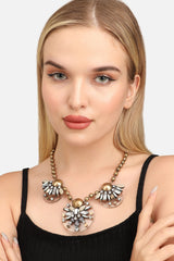 Gold Plated Designer Stone Party Necklace