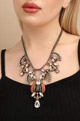 Gold Plated Designer Stone Party Necklace