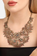 Gold Plated Designer Stone Party Necklace