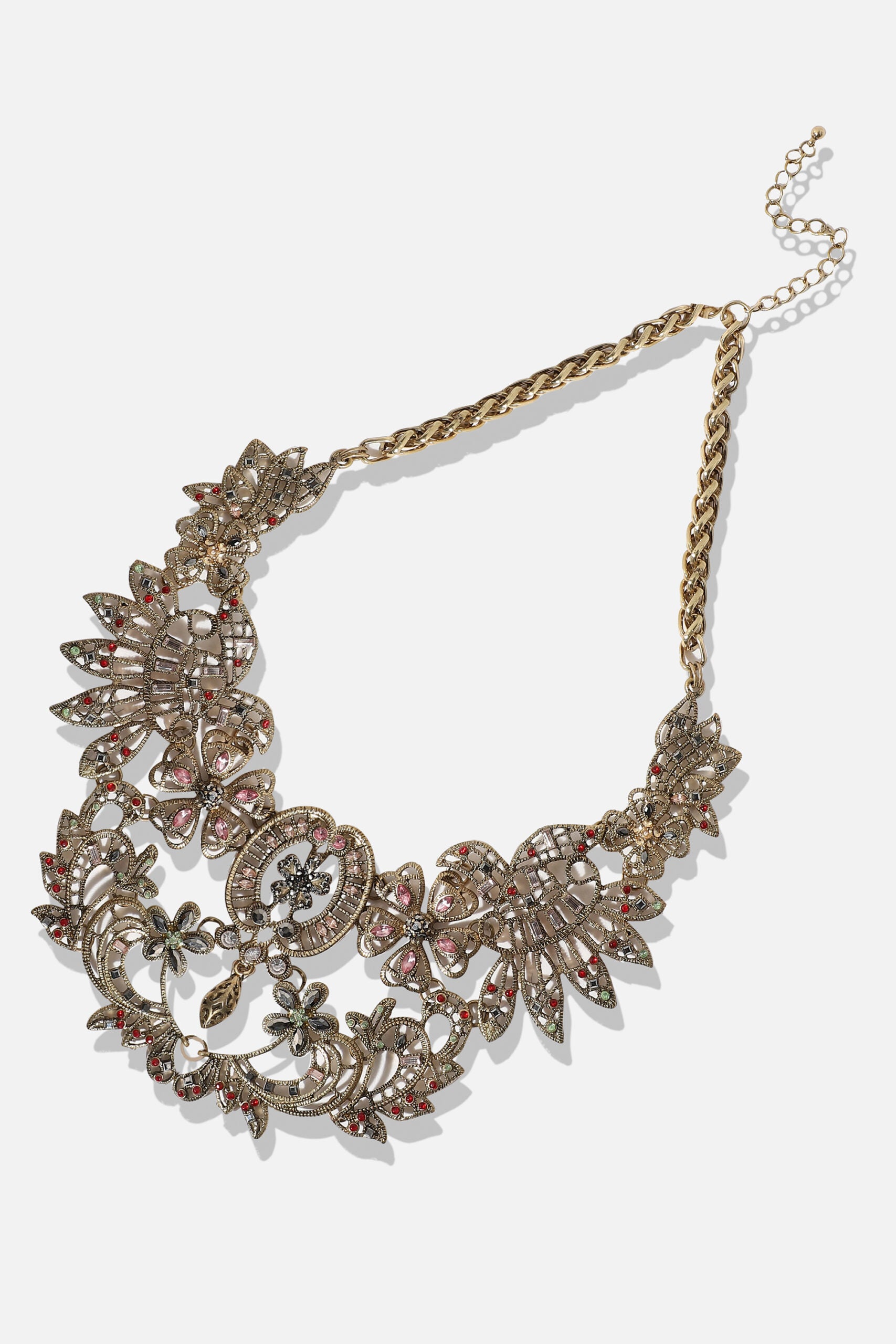 Gold Plated Designer Stone Party Necklace