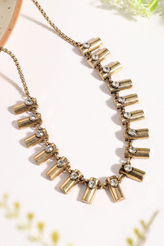 Gold Plated Designer Stone Party Necklace