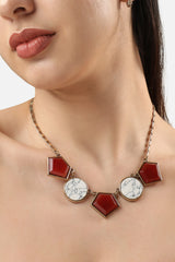 Gold Plated Designer Stone Party Necklace