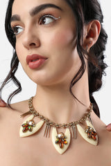 Gold Plated Designer Stone Party Necklace