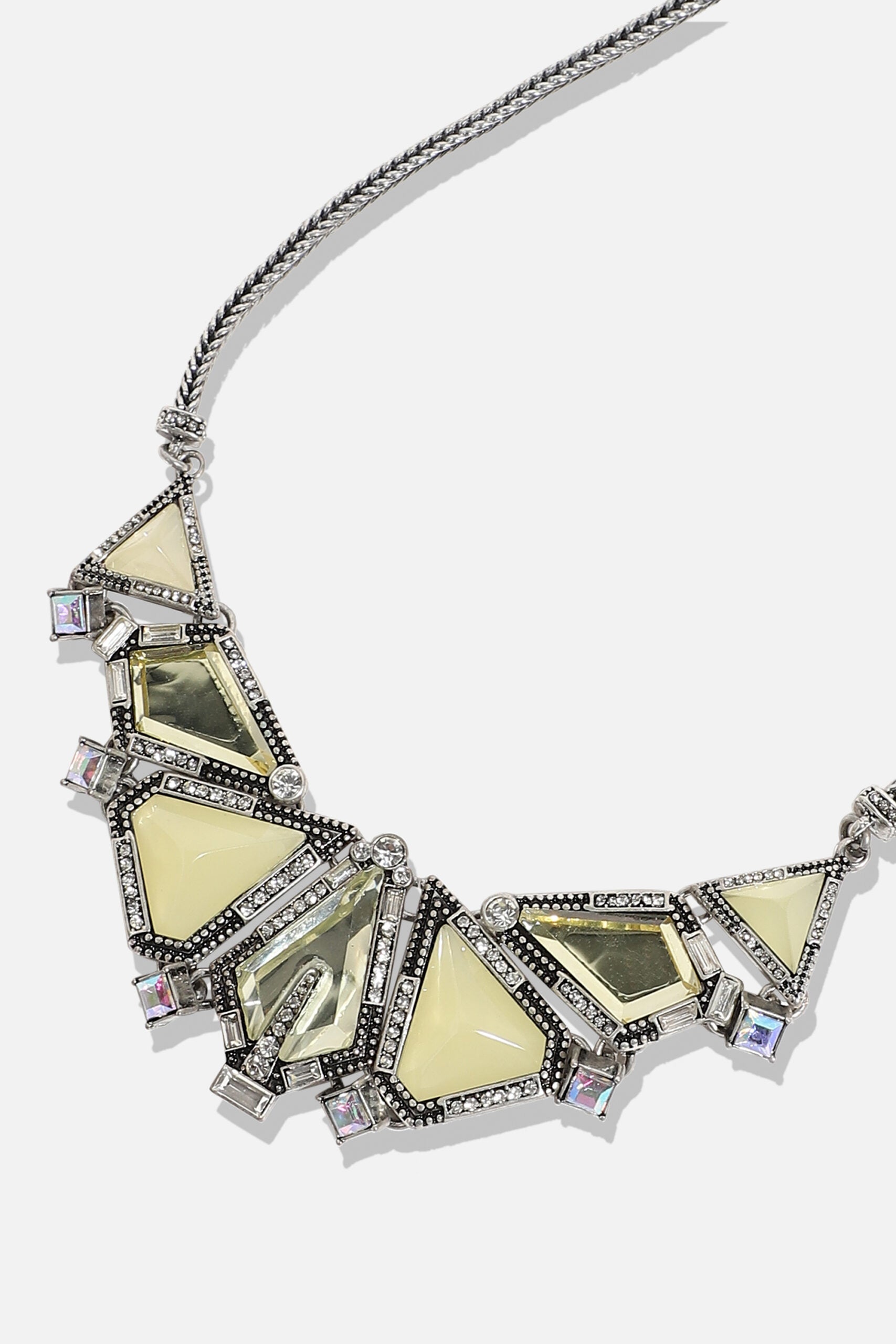 Silver Plated Designer Stone Party Necklace