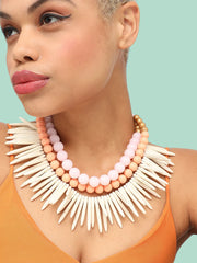 Gold Plated Party Designer Stone Statement Necklace