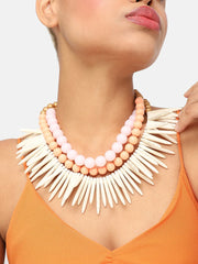 Gold Plated Party Designer Stone Statement Necklace