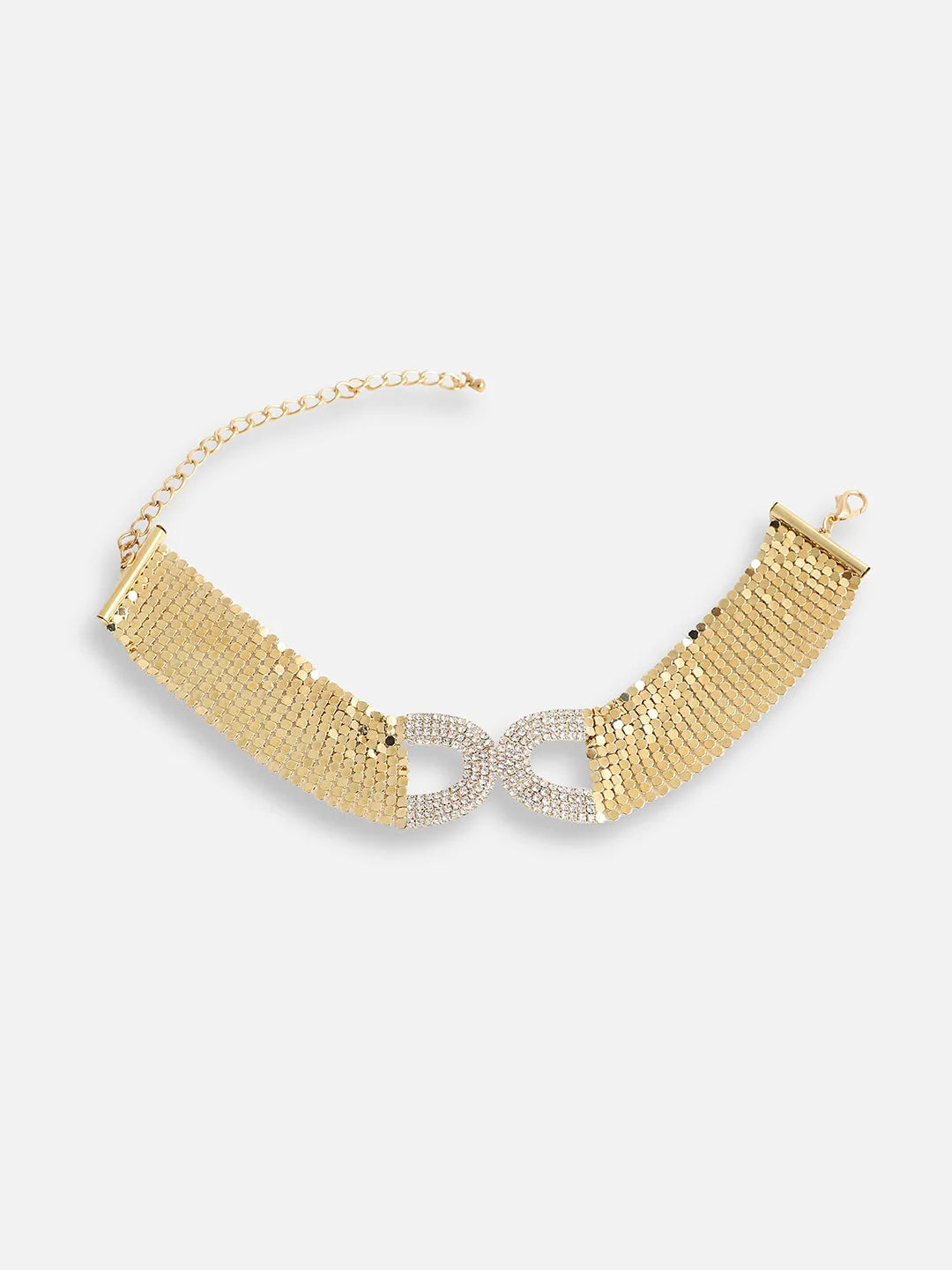 Gold Plated Party Designer Stone Choker Necklace