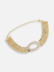 Gold Plated Party Designer Stone Choker Necklace