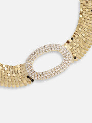 Gold Plated Party Designer Stone Choker Necklace