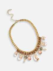 Gold Plated Designer Stone Party Necklace