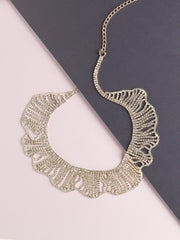 Gold Plated Party Designer Stone Statement Necklace