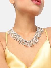 Gold Plated Party Designer Stone Statement Necklace