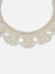 Gold Plated Party Designer Stone Statement Necklace