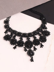 Gold Plated Party Designer Stone Statement Necklace