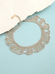 Gold Plated Party Designer Stone Statement Necklace