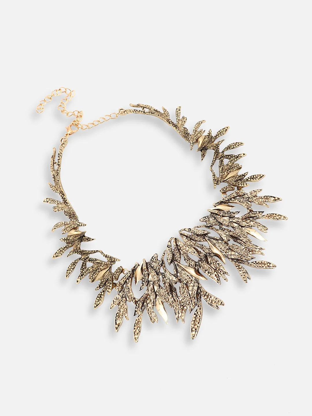 Gold Plated Party Designer Stone Statement Necklace