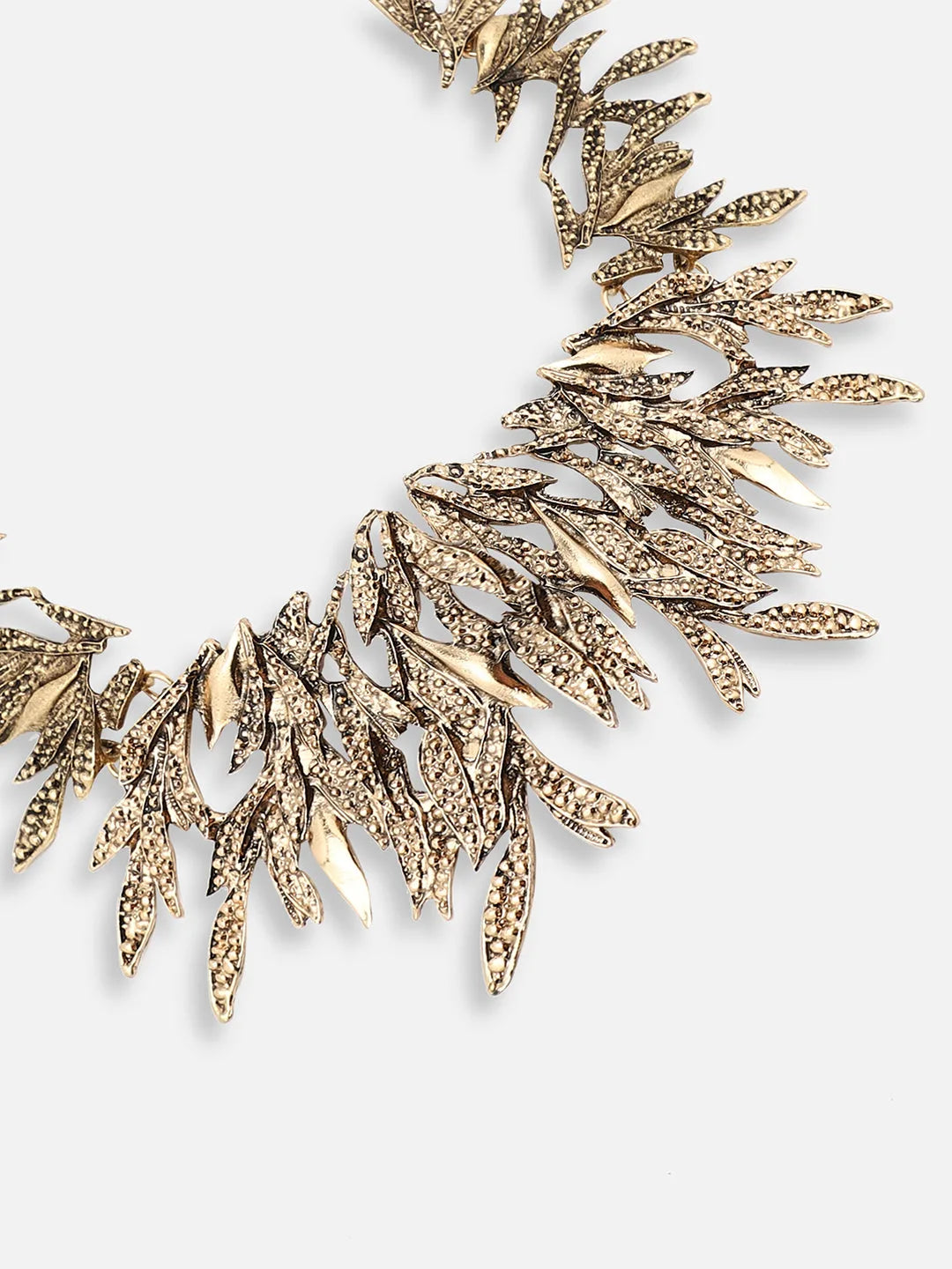 Gold Plated Party Designer Stone Statement Necklace