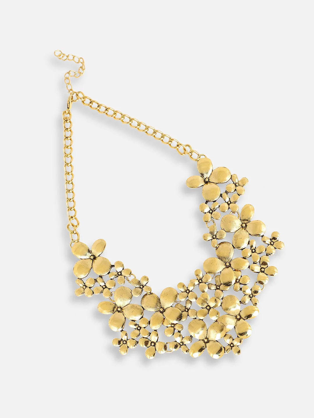 Gold Plated Party Designer Stone Statement Necklace