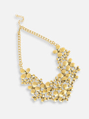 Gold Plated Party Designer Stone Statement Necklace