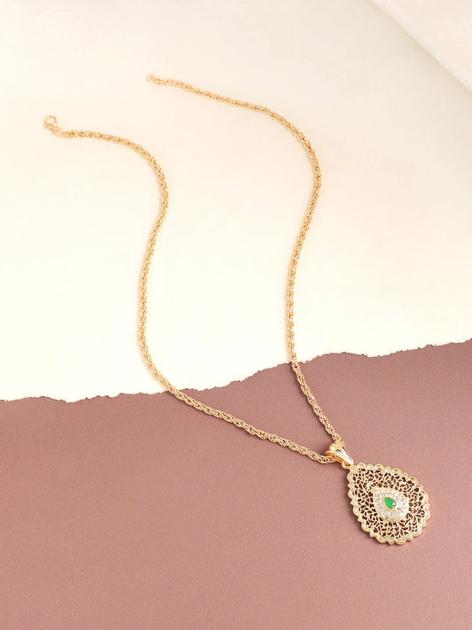 Gold Plated Designer Stone Party Necklace