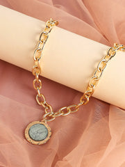 Gold Plated Designer Stone Casual Necklace