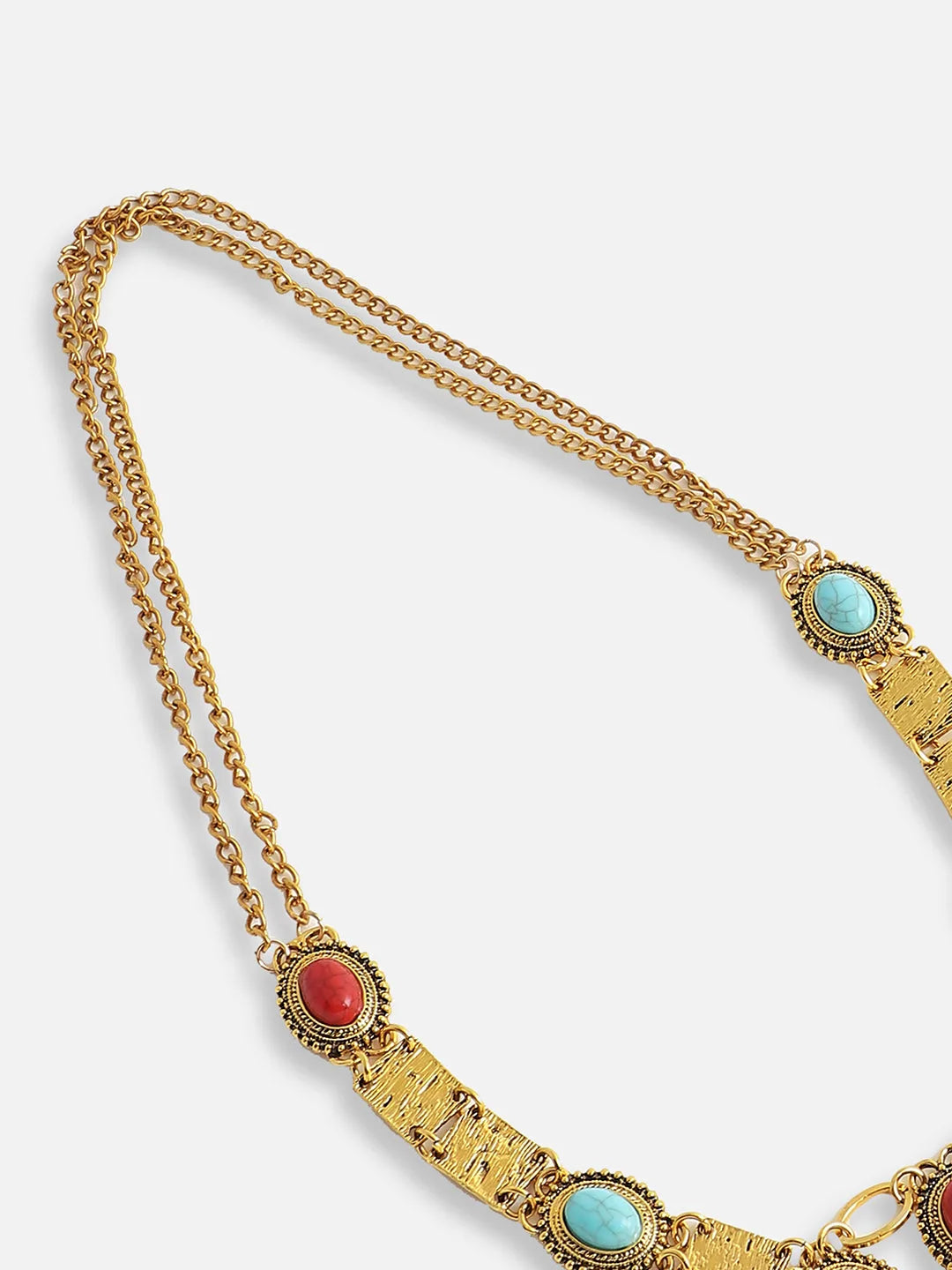 Gold Plated Designer Stone Party Necklace