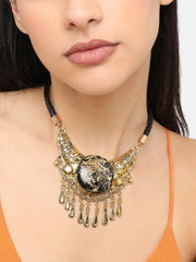 Gold Plated Designer Stone Party Necklace