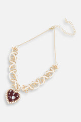 Gold Plated Designer Stone Party Necklace