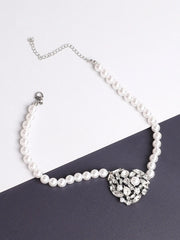 Silver Plated Pearls Party Necklace