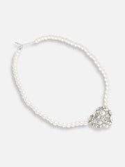 Silver Plated Pearls Party Necklace