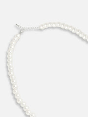 Silver Plated Pearls Party Necklace