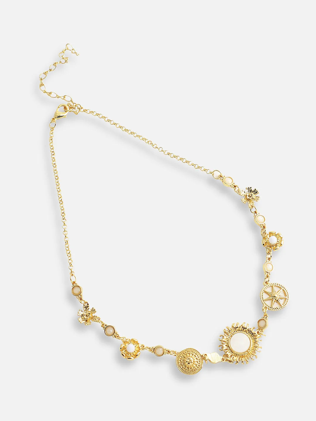 Gold Plated Designer Stone Party Necklace