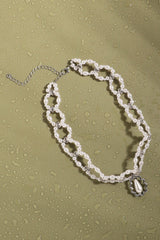 Silver Plated Designer Stone Party Necklace