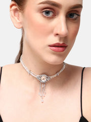 Gold Plated Party Designer Stone Choker Necklace