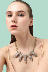 Silver Plated Designer Stone Party Necklace