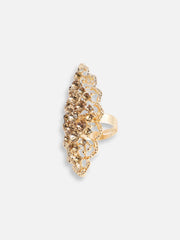 Gold Plated Party Designer Stone Ring