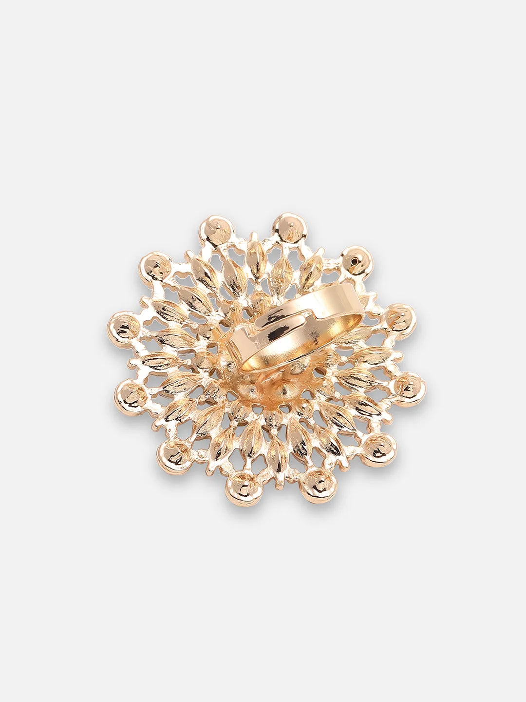 Gold Plated Party Designer Stone Ring