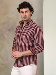 Striped Cotton Shirt for Men