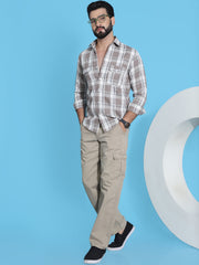 Checked Pure Cotton Shirt for Men