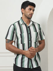 Striped Regular Fit Casual Shirt For Men