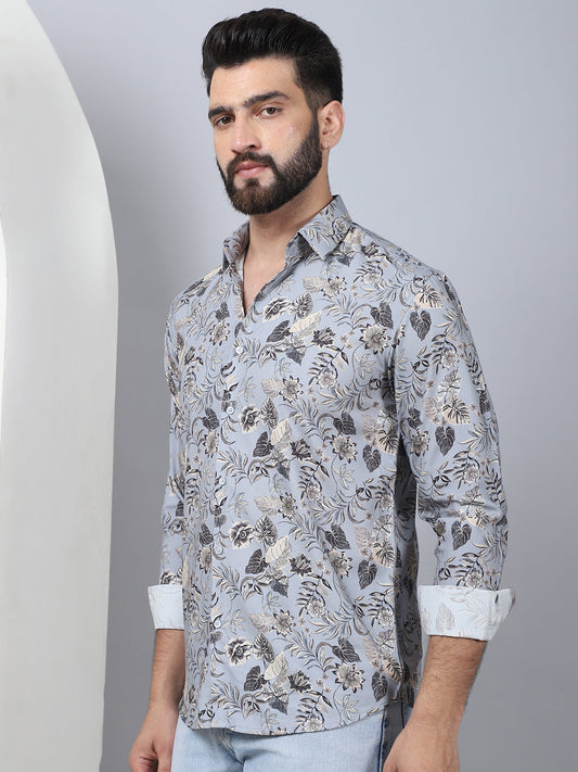 Floral Printed Casual Shirt For Men