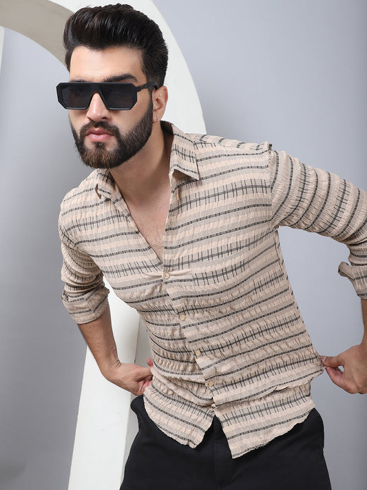 Striped Cotton Casual Shirt for Men