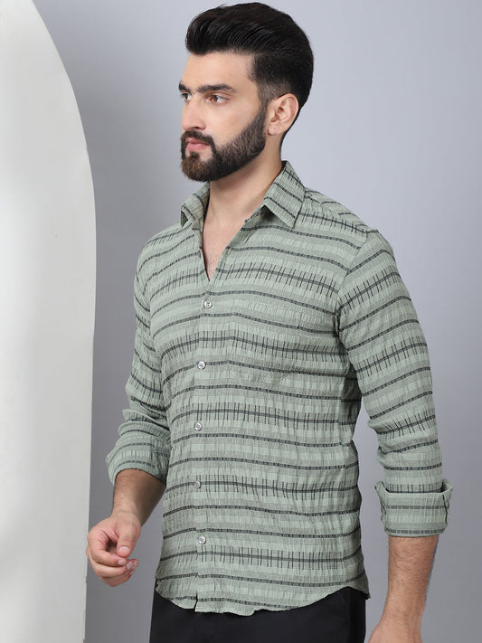 Striped Cotton Casual Shirt for Men