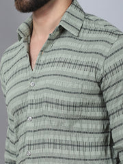 Striped Cotton Casual Shirt for Men