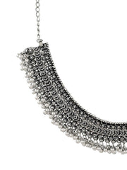 Silver Plated Oxidised Classic Necklace